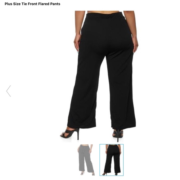 Tie front flared pants - Picture 2 of 2